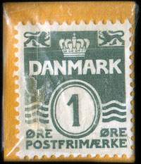 Timbre-monnaie Lottes - Kiosk -  H.C. �rstedsv. 19 B - Eva 4965 og 6065 - Stort Udvalg i Propagandaheft. - 1 �re sur carton orange - Danemark - revers