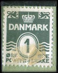 Timbre-monnaie Mejeri & Kolonial - A.&nbsp;Andersson - Griffenfeldtsg.&nbsp;29 - Nora&nbsp;2197&nbsp;y - 1 �re sur carton vert-p�le - Danemark - revers