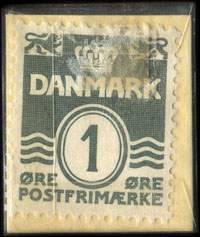 Timbre-monnaie Deres boghandler har den Mogens Tranberg selv amor kan fejle - 2 oplag - kr 4 - 1 øre avec motif orange sur carton beige - Danemark - revers