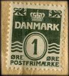 Timbre-monnaie M&oslash;llen - Blaagaardsgade 3  - 1 &oslash;re sur carton blanc exemplaire 2 - Danemark - revers
