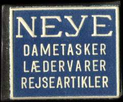 Timbre-monnaie Neye Dametasker L�dervarer Rejseartikler - 1 &oslash;re sur fond bleu - Danemark - avers