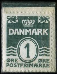 Timbre-monnaie Papir - De mangler aldrig - Papir - C. 1405 - 1 &oslash;re sur fond bleu - Danemark - revers