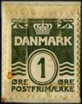 Timbre-monnaie Papir - De mangler aldrig - Papir - C. 1405 - 1 &oslash;re sur fond vert - Danemark - revers
