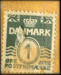 Timbre-monnaie PP - 1 �re sur carton brun - Danemark - revers
