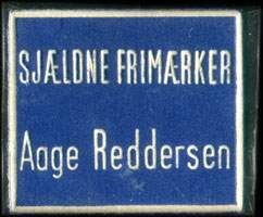 Timbre-monnaie Sjældne Frimærker Aage Reddersen - 1 øre sur fond bleu - Danemark - avers