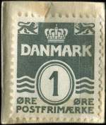 Timbre-monnaie Revisor Holger Jarkov - Dr. Abildgds. Alle 8 - Nora 3600 - 1 &oslash;re sur carton blanc - Danemark - revers