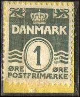Timbre-monnaie Ring Bil Bud Transport Eva 2662 - 1 &oslash;re sur carton jaune - Danemark - revers