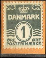 Timbre-monnaie Ring Bil Bud Transport Eva 2662 - 1 &oslash;re sur carton orange - Danemark - revers