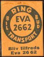 Timbre-monnaie Ring Bil Bud Transport Eva 2662 Bliv tilfreds Eva 26 62 orange - Danemark