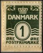 Timbre-monnaie Rosdahls Kolonial - 1 &oslash;re sur fond rouge - Danemark - revers