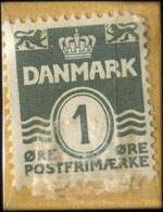 Timbre-monnaie Roto (homme faisant l'avion) - 1 &oslash;re sur carton jaune - Danemark - revers
