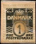 Timbre-monnaie Bagermestrenes Rugbr&oslash;d - 1 &oslash;re sur fond rouge - Danemark - revers