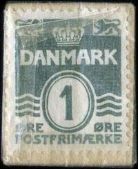Timbre-monnaie Salgshallen - Dams� 1028 - Vanl�se - Type 1 - 1 �re sur fond vert - Danemark - revers