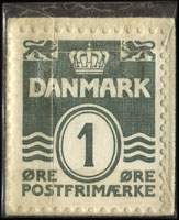 Timbre-monnaie Schouw's Poser er bedst - 1 &oslash;re sur fond rouge - Danemark - revers