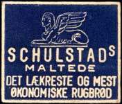 Timbre-monnaie Schulstads - Type 2 - 1 øre sur carton blanc - fond bleu - Danemark - avers
