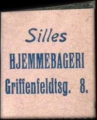 Timbre-monnaie Silles - Hjemmebageri - Griffenfeldtsg.  8. - 1 �re sur carton ros� - Danemark - avers