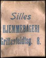 Timbre-monnaie Silles - Hjemmebageri - Griffenfeldtsg.  8. - 1 øre sur carton brun - Danemark - avers