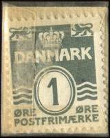 Timbre-monnaie Kvalitat - og dog billigt. S�rgemagasinet Kgs. Nytorv 21 - 1 &oslash;re sur fond noir - Danemark - revers