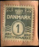 Timbre-monnaie Sorø Brødfabrik's vitaminrige Maltbrød  - 1 øre sur carton rose - Danemark - revers