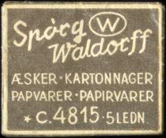 Timbre-monnaie Spòrg Waldorff - Æsker - Kartonnager - Papvarer - Papirvarer - C.4815. 5 Ledn - 1 øre sur fond marron - Danemark - avers