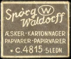 Timbre-monnaie Sp&ograve;rg Waldorff - &AElig;sker - Kartonnager - Papvarer - Papirvarer - C.4815. 5 Ledn - 1 �re sur fond marron - Danemark - avers