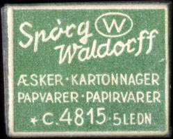 Timbre-monnaie Sp&ograve;rg Waldorff - &AElig;sker - Kartonnager - Papvarer - Papirvarer - C.4815. 5 Ledn - 1 �re sur fond vert - Danemark - avers
