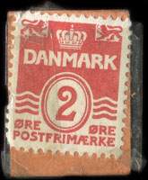 Timbre-monnaie Th. Spingborg - Aalborg - Telef. 7315 - 2 �re sur carton orange - Danemark - revers