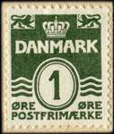 Timbre-monnaie Stabilo Cellomin - 1 &oslash;re sur fond blanc - Danemark - revers