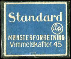 Timbre-monnaie Standard M&oslash;nsterforretning - 1 &oslash;re sur fond bleu - Danemark - avers