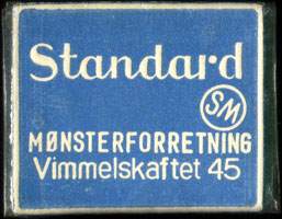 Timbre-monnaie Standard M&oslash;nsterforretning - 1 &oslash;re sur fond bleu - Danemark - avers