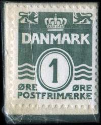Timbre-monnaie Cykler - Radio - Barne-Vogne - Stjerneborg - Am. Brog. 163 - Am. 366 - 1 �re sur fond bleu - Danemark - revers