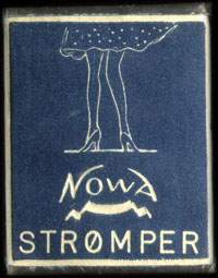 Timbre-monnaie Str&oslash;mper Nowa - 1 &oslash;re sur fond bleu - Danemark - avers