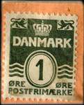Timbre-monnaie Sundby Sukkervarefabrik - 1 &oslash;re sur carton orange - Danemark - revers