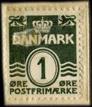 Timbre-monnaie Brilleslangen hedder Thiele - 1 &oslash;re sur fond orange - Danemark - revers