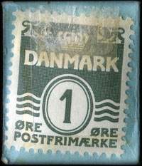 Timbre-monnaie Udend�rs Udstyr A/S Vandkunsten  C. 7616 (type 2) - 1 �re sur carton bleu - Danemark - revers