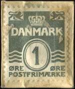 Timbre-monnaie Udend�rs Udstyr A/S Vandkunsten  C. 7616 (type 2) - 1 �re sur carton blanc - Danemark - revers