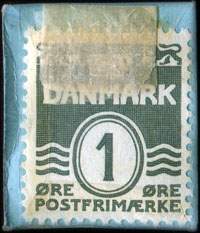 Timbre-monnaie Udend�rs Udstyr A/S Vandkunsten  C. 7616 (type 4) - 1 �re sur carton bleu - Danemark - revers