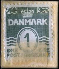 Timbre-monnaie Udend�rs Udstyr A/S Vandkunsten  C. 7616 (type 4) - 1 �re sur carton jaune-p�le - Danemark - revers