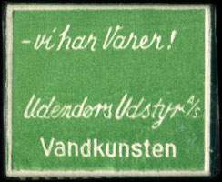 Timbre-monnaie - Vihar Varer ! - Udend�rs Udstyr A/S Vandkunsten (type 1) - 1 �re sur fond vert - Danemark - avers