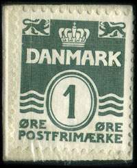 Timbre-monnaie - Vihar Varer ! - Udend�rs Udstyr A/S Vandkunsten (type 1) - 1 �re sur fond vert - Danemark - revers