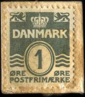 Timbre-monnaie De faar mere for Pengene i Victory - Vindegade 20 - Odense - 1 �re sur carton blanc - Danemark - revers